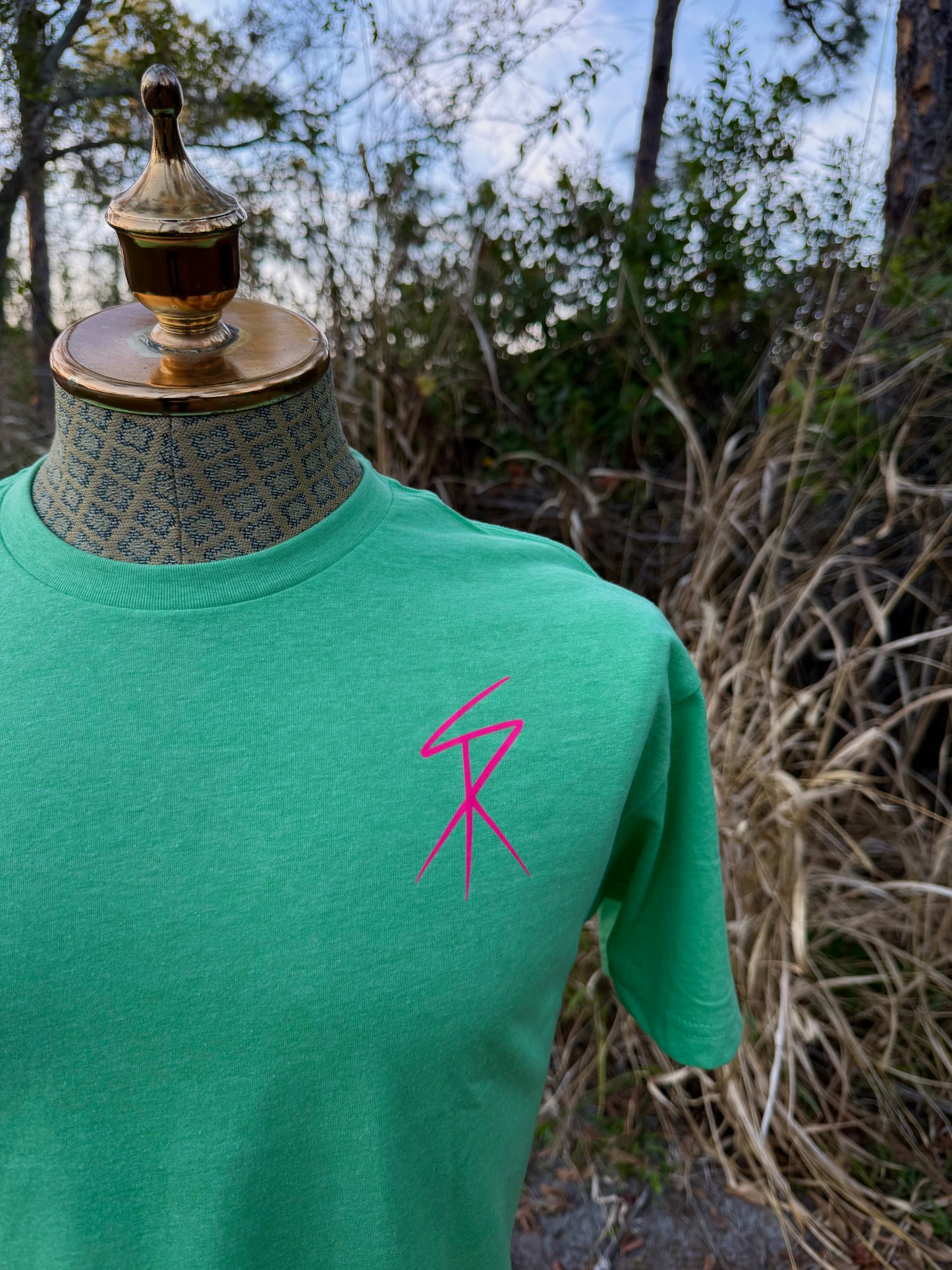 Sea foam and Pink Shirt